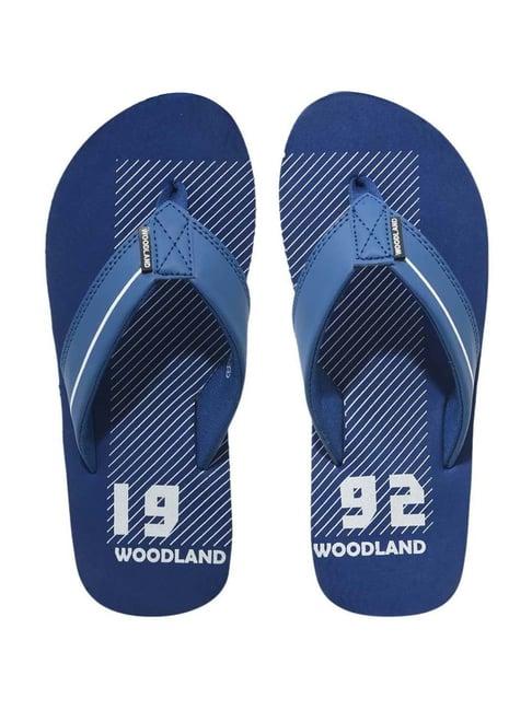 woodland men's royal blue flip flops