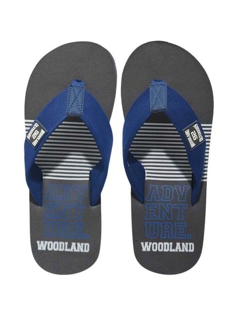 woodland men's blue flip flops