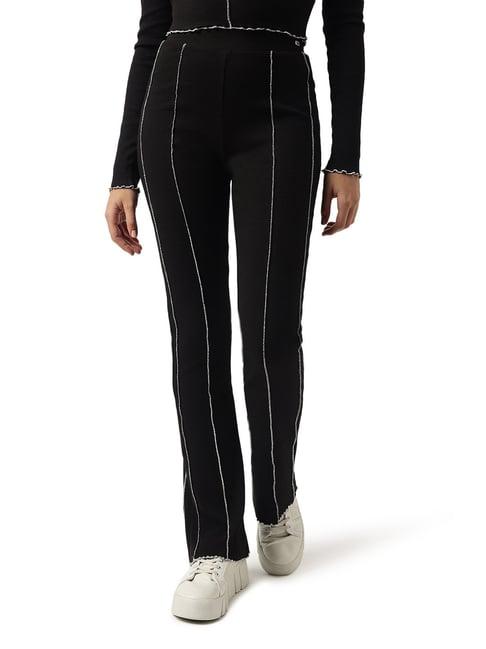 tommy hilfiger black regular fit trousers