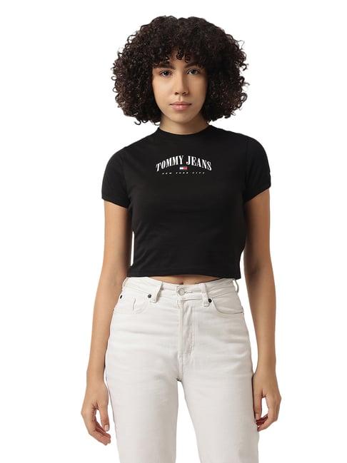 tommy hilfiger black logo regular fit t-shirt