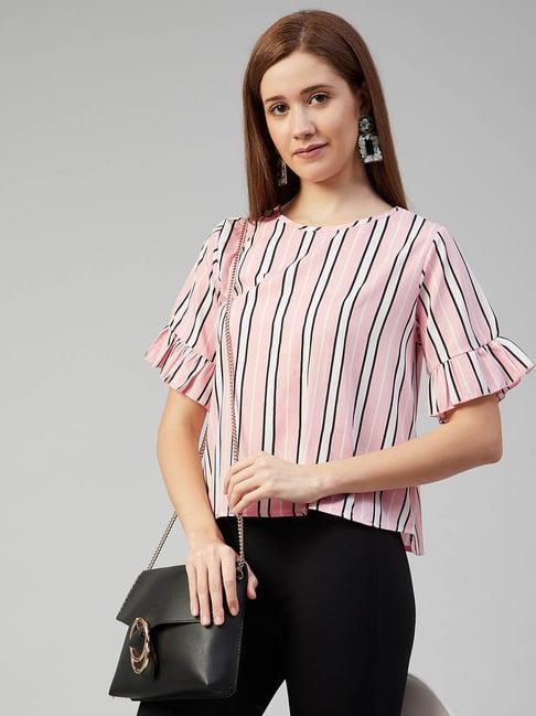 chimpanzee pink striped top