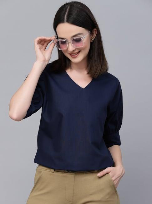 style quotient navy top