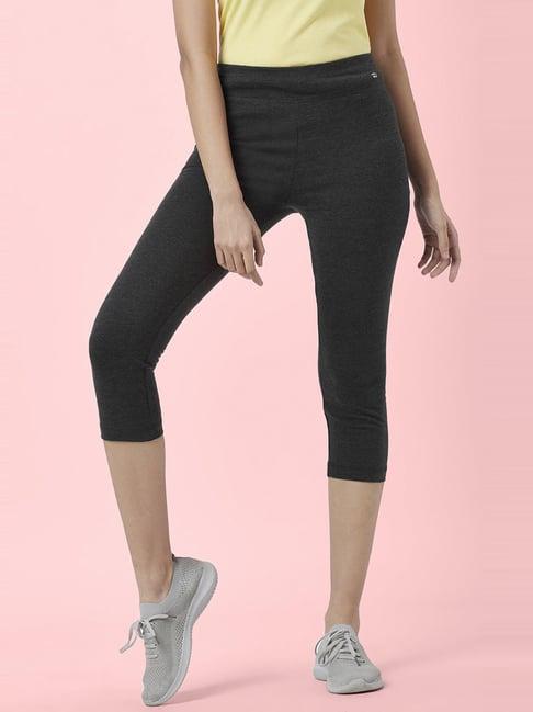 ajile by pantaloons black mid rise track pants