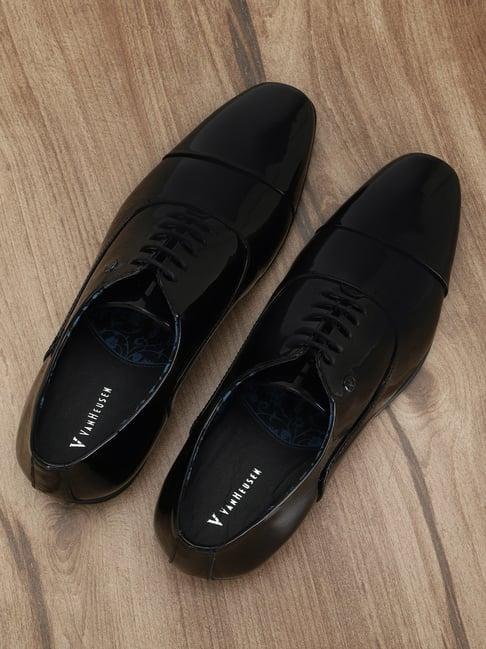 van heusen men's black oxford shoes