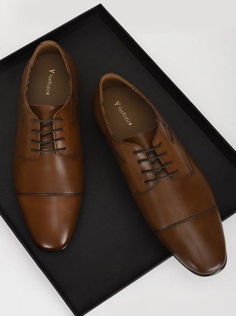 van heusen men's brown derby shoes