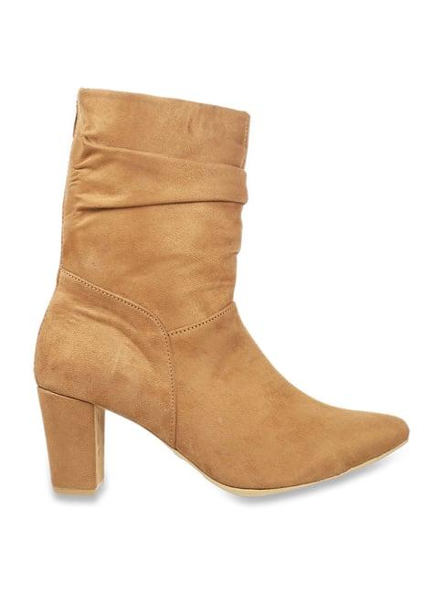 mochi women's khaki casual booties