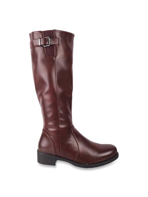 metro women's maroon casual booties