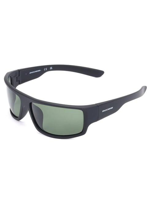 skechers green rectangular sunglasses for men