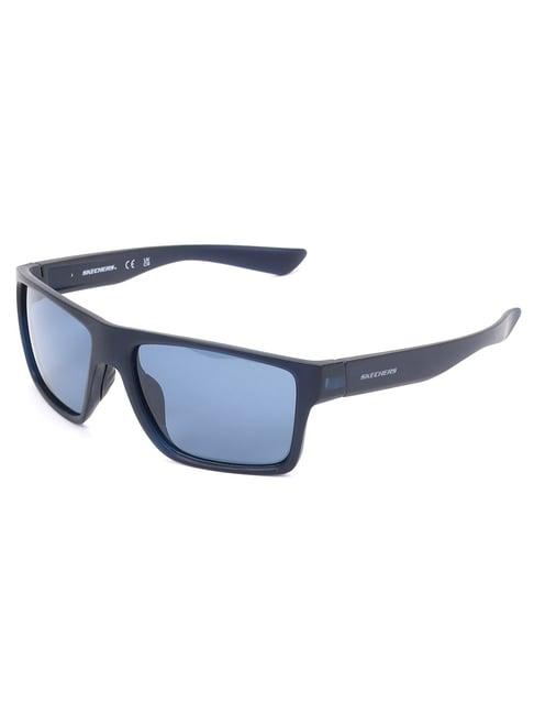 skechers blue square sunglasses for men