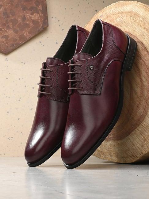 san frissco men's maroon derby shoes