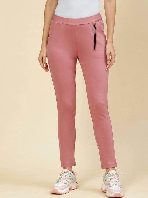 monte carlo pink mid rise track pants