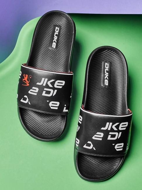 duke men's black slides