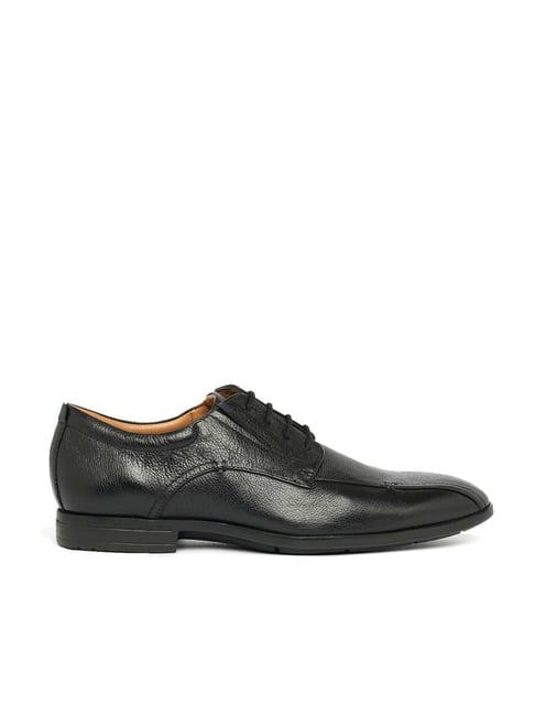 ruosh men's black derby shoes