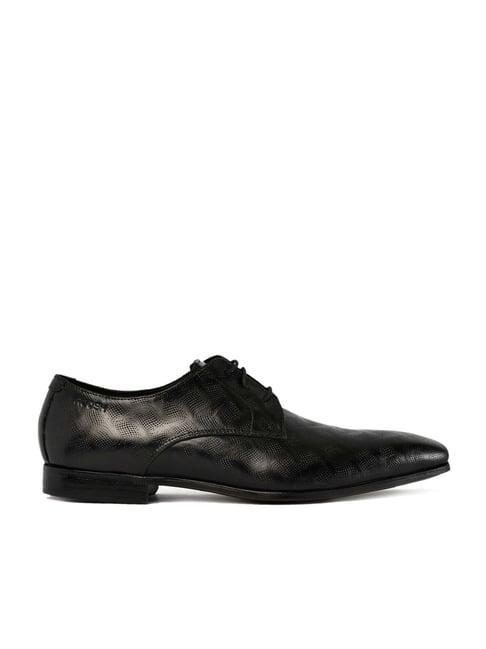 ruosh men's black derby shoes