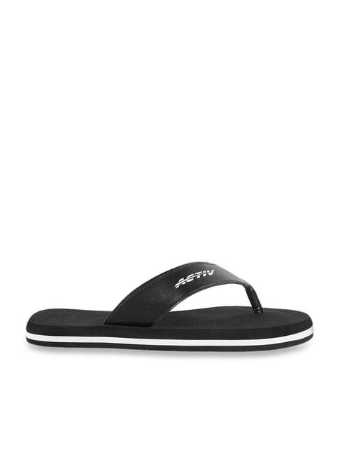 activ by mochi men's black flip flops