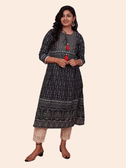 urban mystic multicolor embroidered kurta pants set