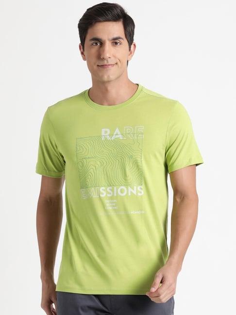 wildcraft green cotton regular fit printed t-shirt