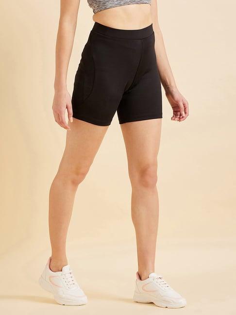 sweet dreams black cotton sports shorts