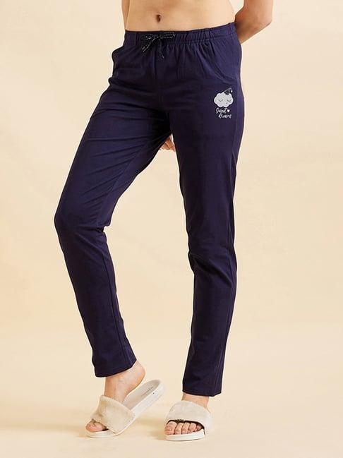 sweet dreams navy cotton lounge pants