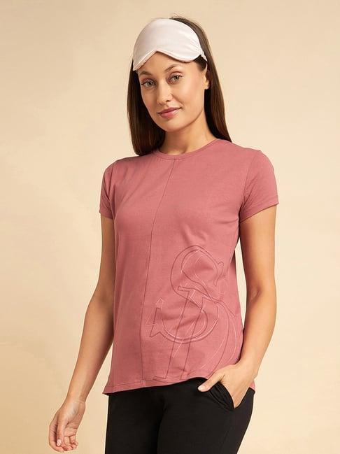 sweet dreams dusty pink cotton printed t-shirt