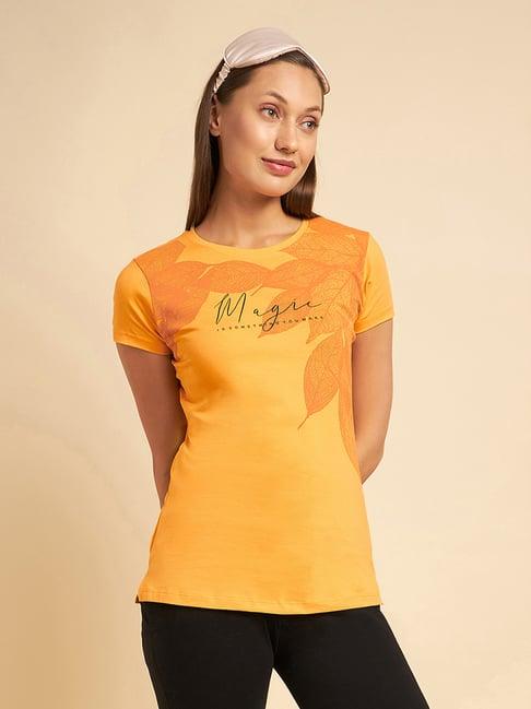 sweet dreams yellow cotton printed t-shirt