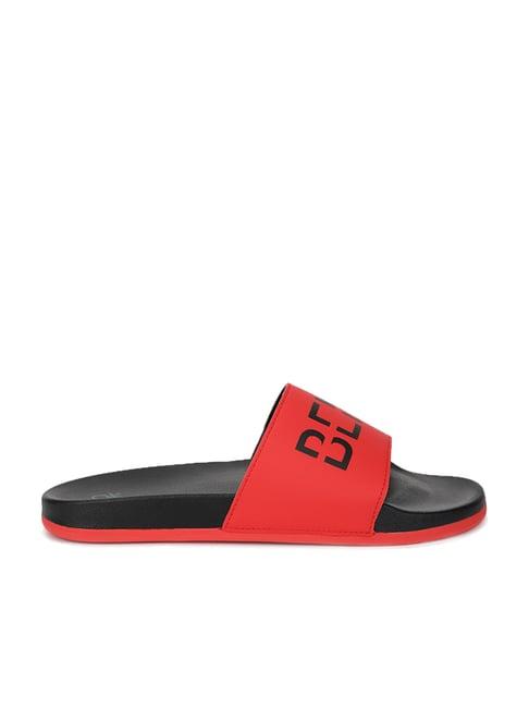 united colors of benetton men's red slides