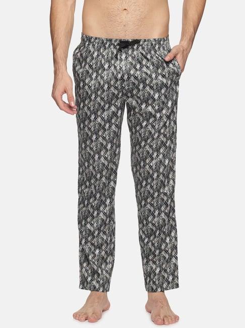 don vino green regular fit self design lounge pants