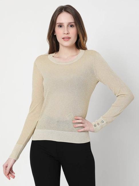 vero moda beige textured sweater