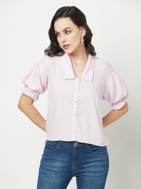 crimsoune club light purple regular fit shirt