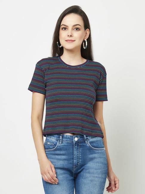 crimsoune club navy striped t-shirt