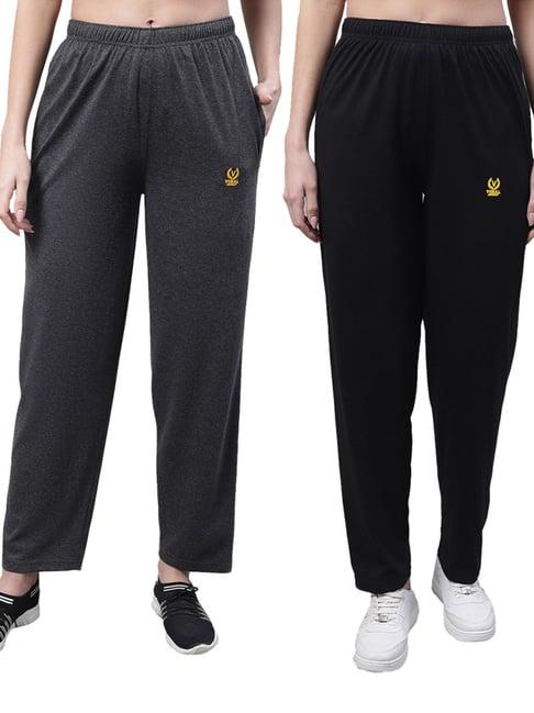 vimal jonney black cotton track pants - pack of 2