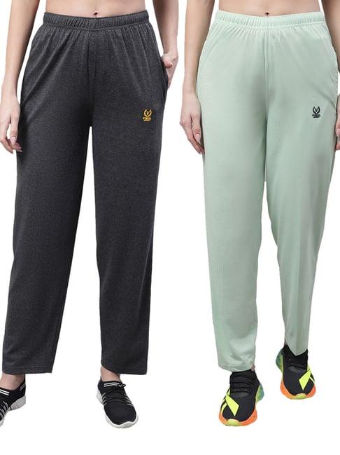 vimal jonney grey & green cotton track pants - pack of 2