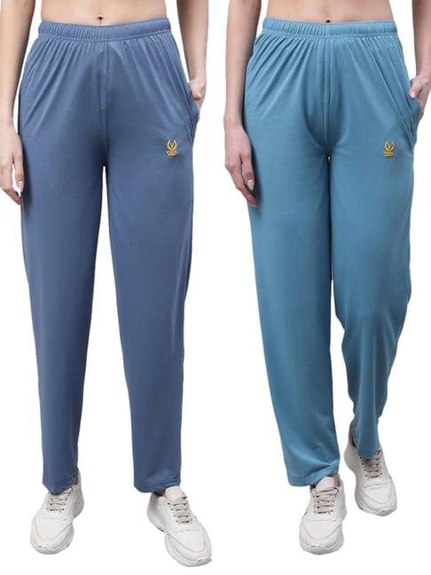 vimal jonney blue cotton track pants - pack of 2