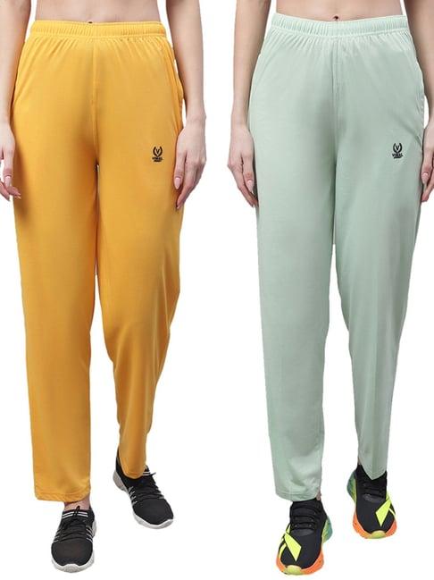 vimal jonney yellow & green cotton track pants - pack of 2