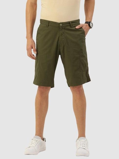 ivoc green regular fit cargo shorts