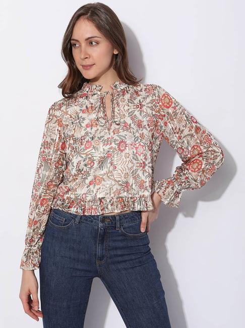 vero moda multicolor floral print top