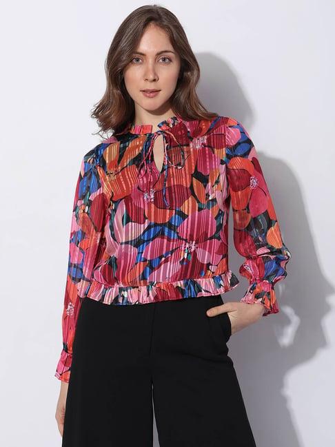 vero moda multicolor printed top