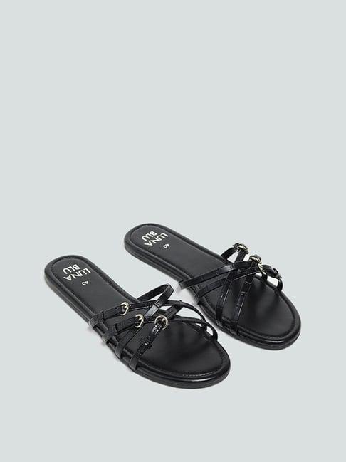 luna blu by westside black sandals