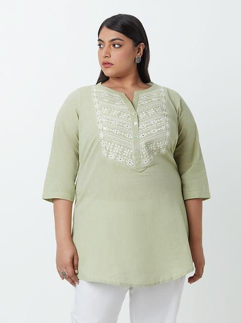 diza curves by westside sage embroidered straight kurti