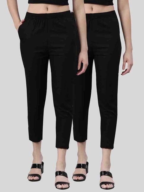 kryptic black mid rise pants - pack of 2