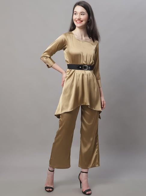 jainish golden full sleeves jumpsuit