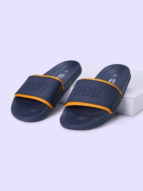 ajile by pantaloons men's navy slides