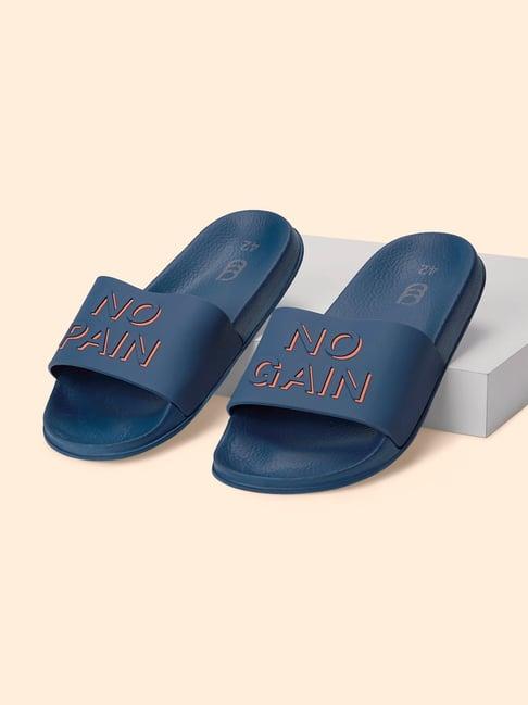 ajile by pantaloons men's navy slides