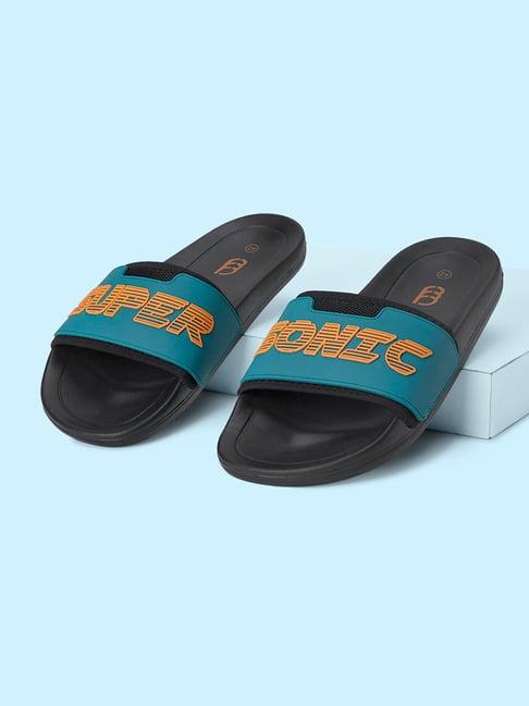 ajile by pantaloons men's blue slides