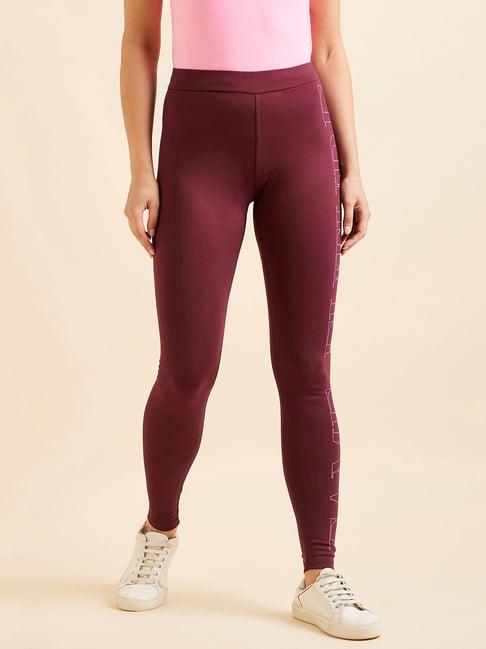 sweet dreams burgundy printed tights