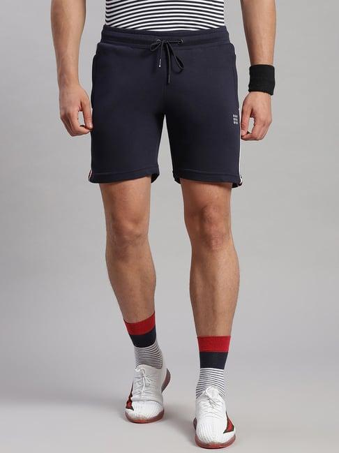 rock.it navy blue regular fit shorts