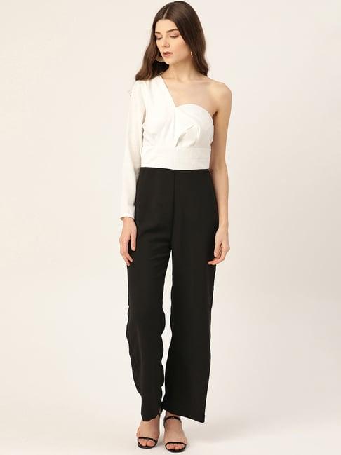 dodo & moa black & white color-block jumpsuit