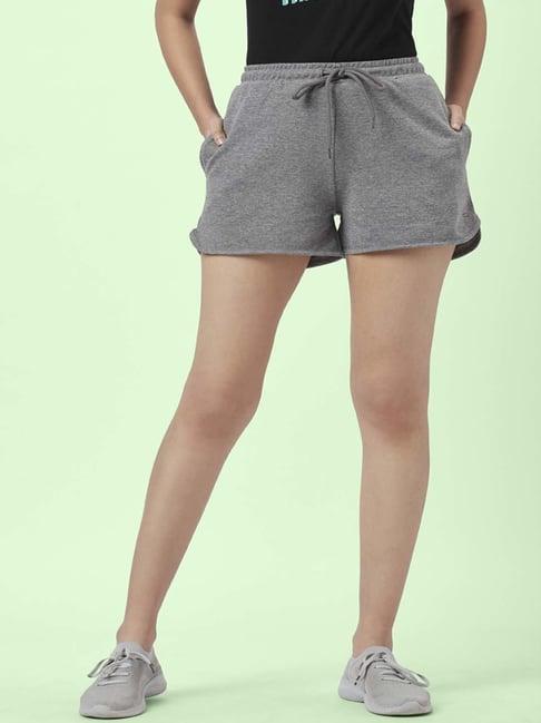 ajile by pantaloons grey cotton shorts