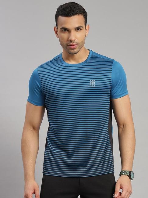 rock.it blue regular fit striped t-shirt