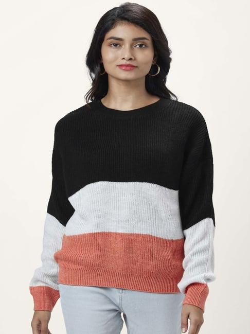 honey by pantaloons black color-block sweater